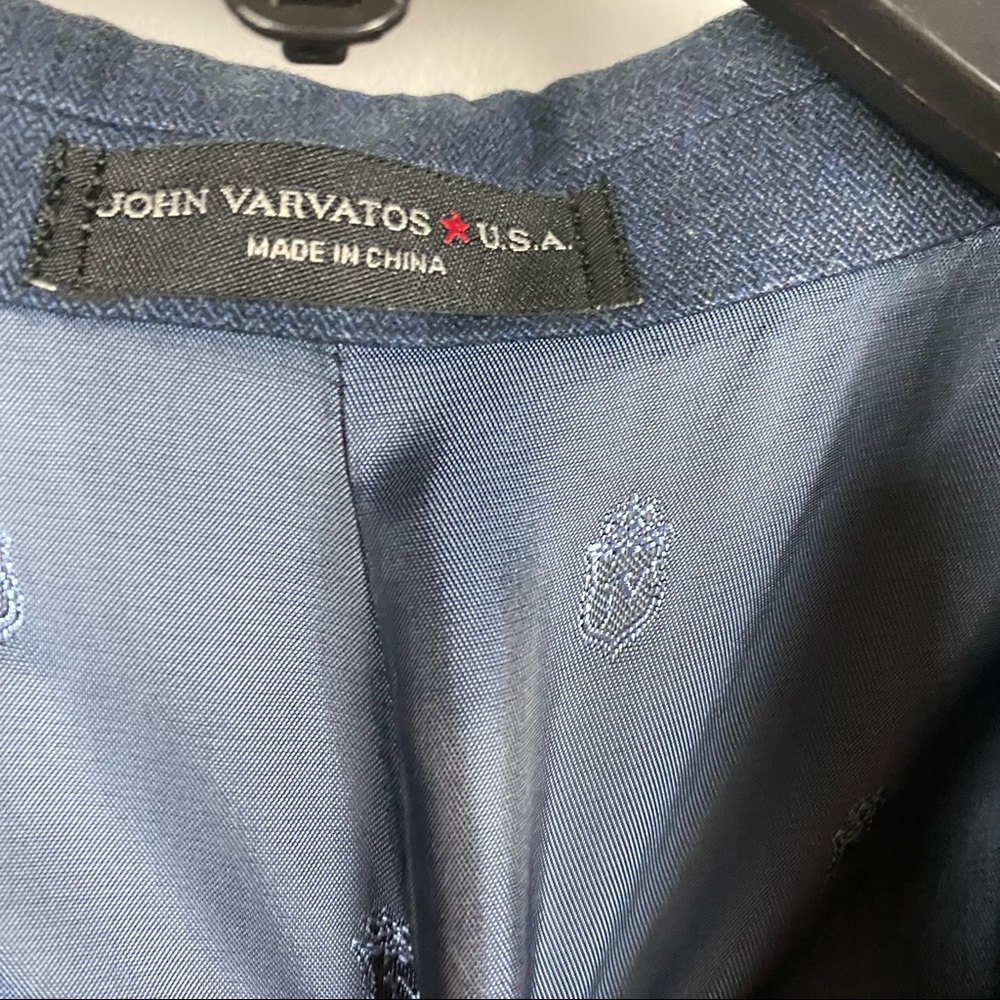 John Varvatos Bedford Blue Notch Lapel Suit Jacket - Picture 6 of 6